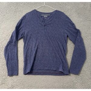 Rhone Shirt Mens Size Medium Purple Henley Thermal Long Sleeve Soft